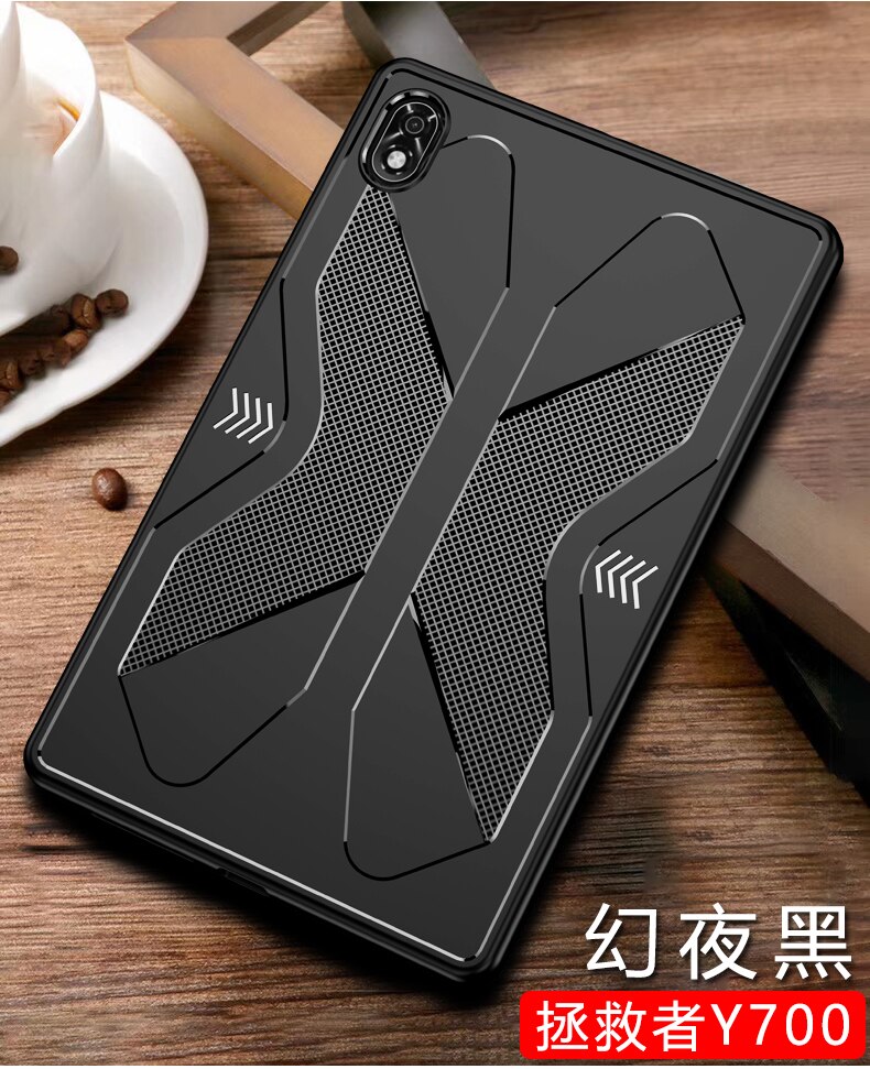Voor Lenovo Legioen Y700 8.8 Inch Soft Tpu Matte Shockproof Phone Case Voor Lenovo Legioen Y700 Beschermende Cover Coque fundas: Black