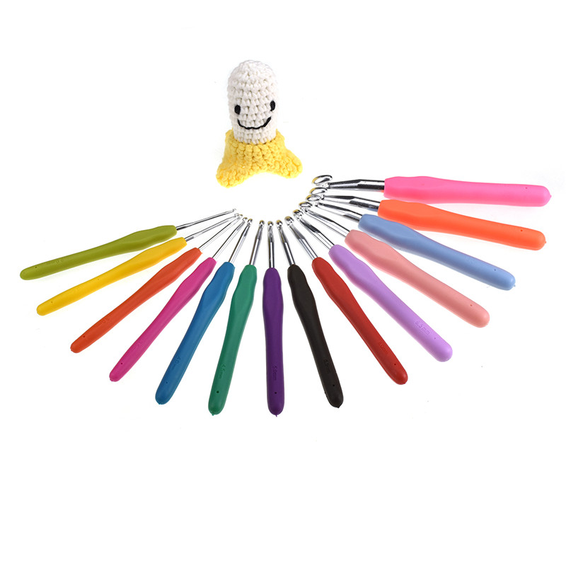 Crochet Hook Set Needle Ergonomic Crochet Hook Handle Crochet Needles Knitting Needles Hook For Chunky Yarns Sewing Accessories