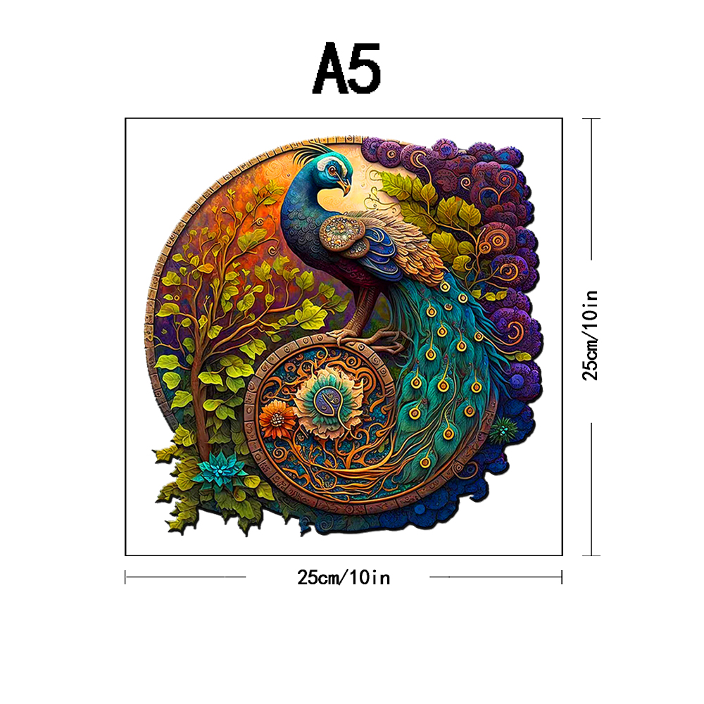 Wooden Jigsaw Puzzles-Wooden Puzzle Adult Unique Shape Advanced Phoenix Wooden Jigsaw Puzzle for Adult, Family Puzzles: WHITE