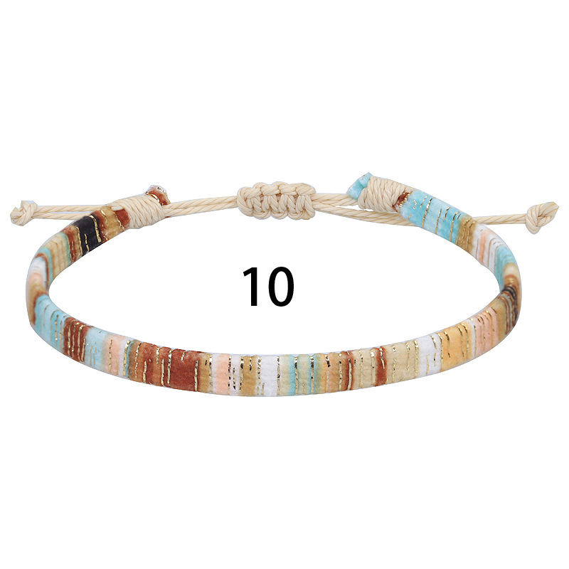 Fußkettchen für Frauen, gewebter Stoff, Fußbein-Armbinde, Männer, handgefertigt, Seil, Geflecht, Knoten, Strand, Barfuß, Webart, ethnischer Boho, verstellbarer Charme: Blaues weißes verzinktes
