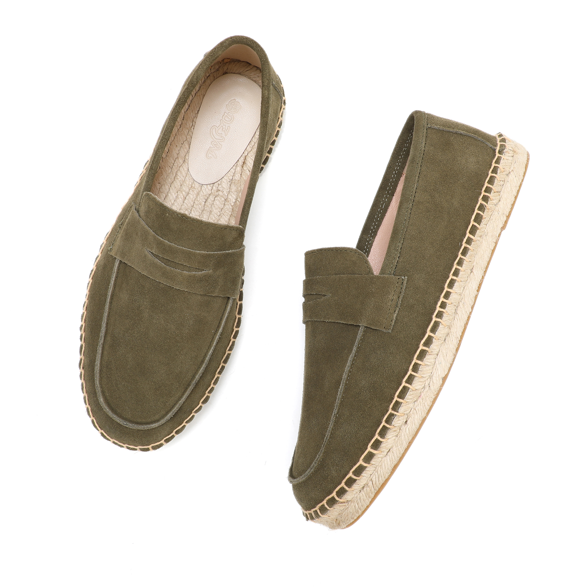 espadrilles dames Loafer Platte schoenen Suède schoenen Instappers Loafers jute Platte schoenen Heren casual