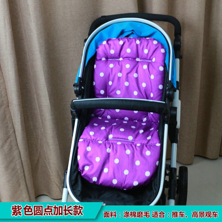 1pc tjockare barnvagn bomullstuss barnvagn paraply universal polka dot kudde barn: Lila