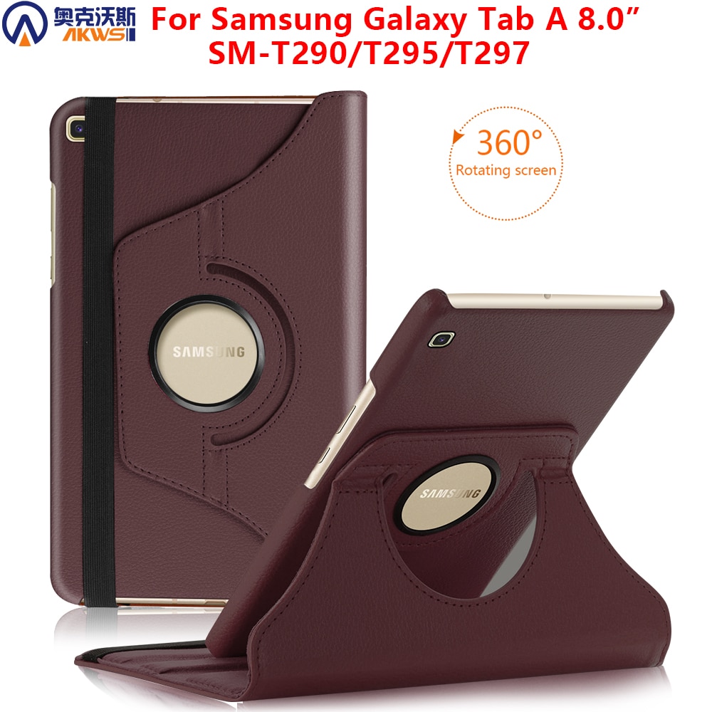 Walkers 360 Rotating Case for Samsung Galaxy Tab A 8.0 SM-T290 Tablet Slim PU Cover for T295 T297 +
