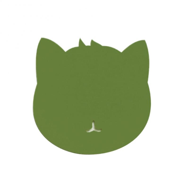 7 farger musematte katt form bilde anti-skli bærbar pc musematte musematte for pc bærbar datamaskin dataspill optisk musematte: Grønn