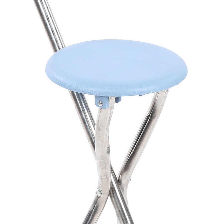 Muletas para caminar, asiento de bastón plegable, taburete de bastón de altura ajustable portátil, silla plegable, bastón para caminar