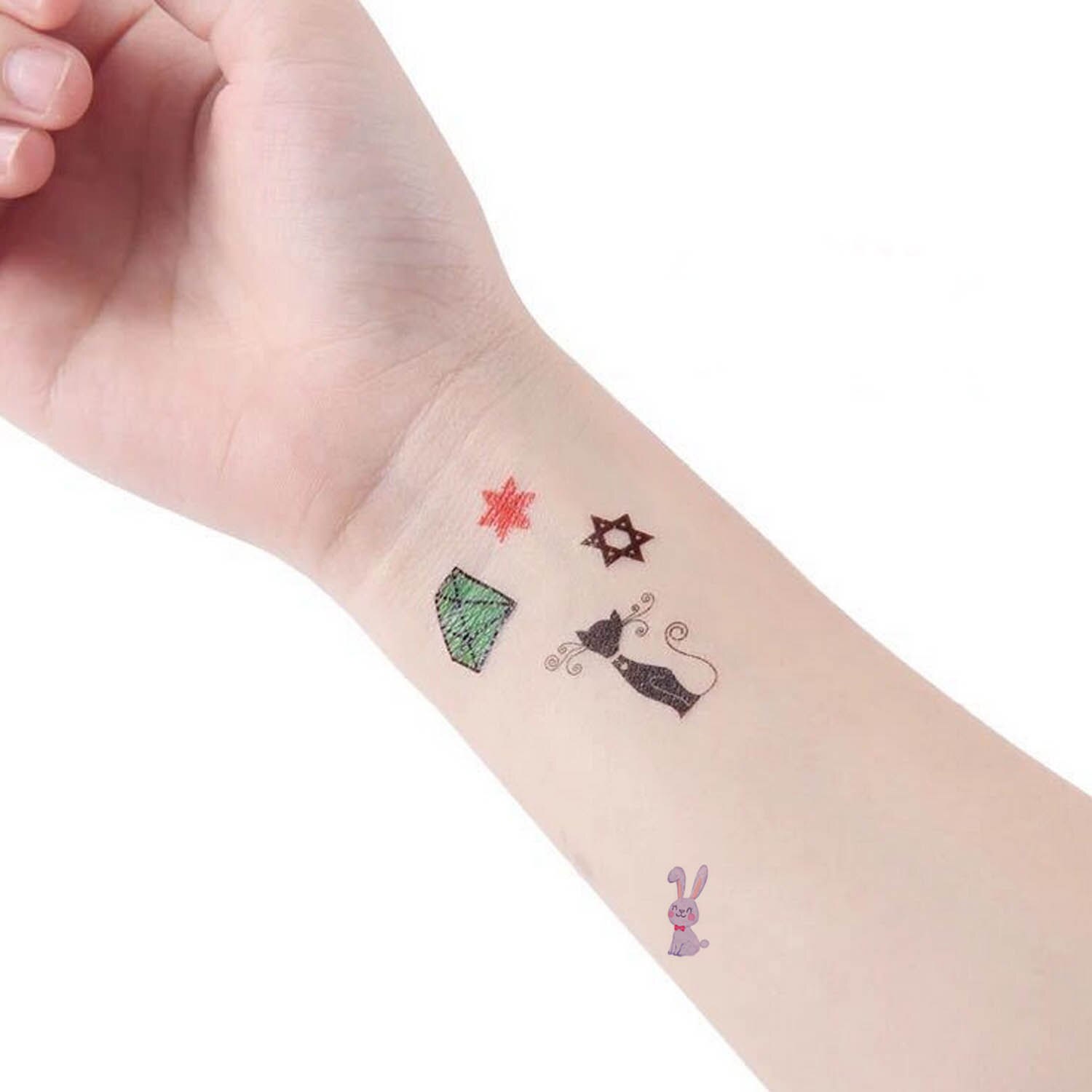 20 Vellen Cartoon Waterdichte Paasei Konijn Tijdelijke Tattoo Stickers Voor Kids Kinderen Birthday Celebration Party Gunsten