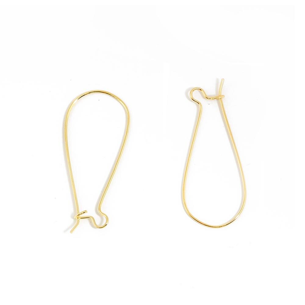 100 pz/lotto 9x1 8mm/11x2 5mm/16x38 millimetri di Bronzo/Oro/Argento Placcato orecchino ganci Dell&#39;orecchino Fili Dell&#39;orecchio di Risultati Dei Monili di DIY Che Fanno: Gold / 11x25mm