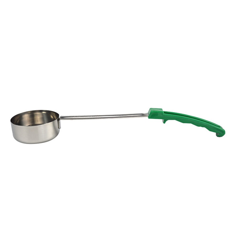 Pizza Spread Sauce Ladle Rubber Handle Flat Bottom Kitchen Cooking Spoon with Long Rubber Handle Kitchen Cooking Utensils: 4ounce