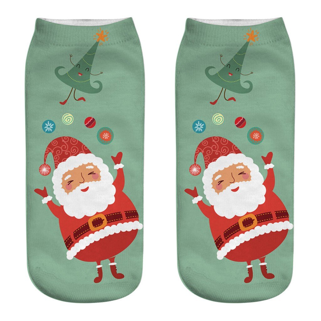 Christmas Tree Snow Elk Cotton Happy Socks Peonfly Autumn Winter Christmas Socks Men Funny Year Santa Claus