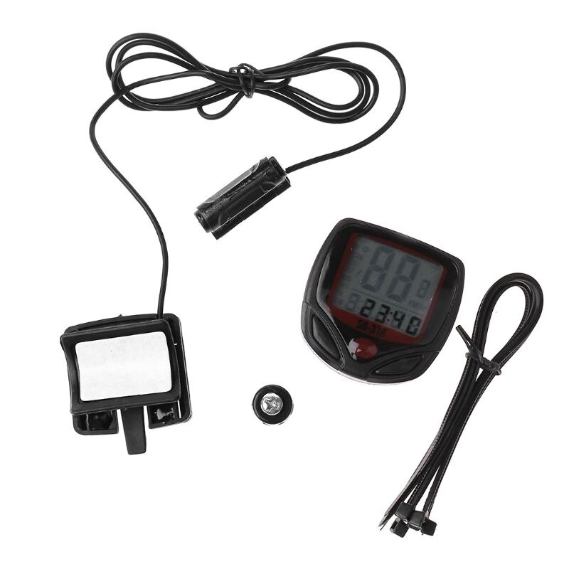 Waterproof 15 Function LCD Bike Bicycle Odometer Speedometer Cycling Speed Meter 77HC