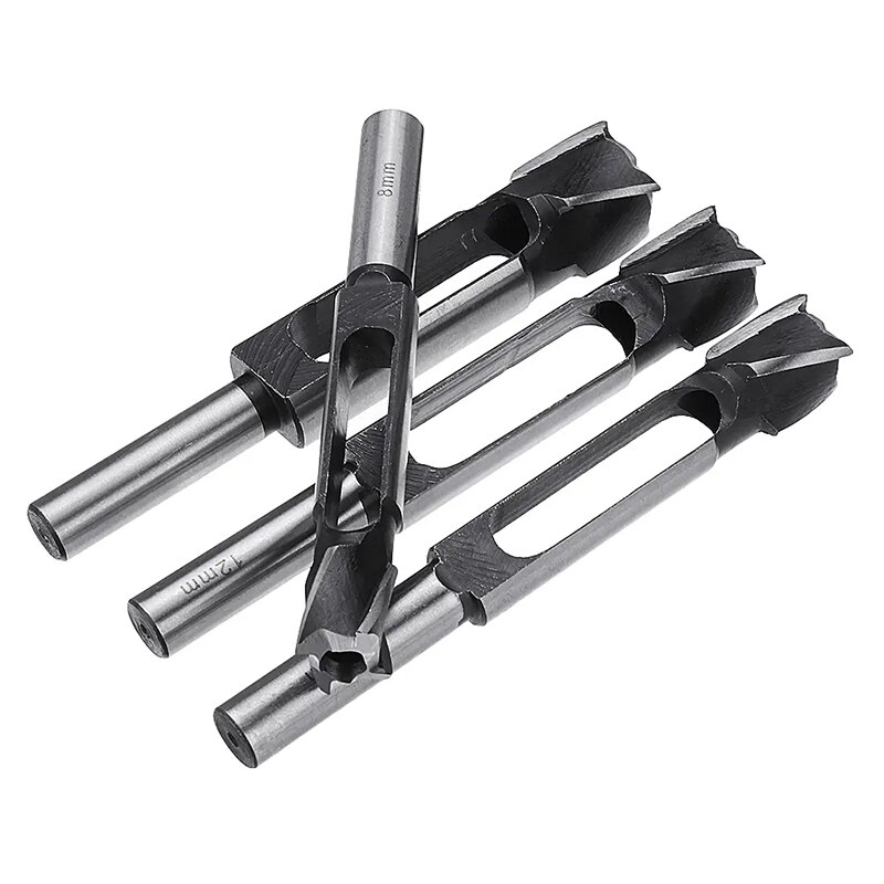 Cortador de agujeros de enchufe de madera recto y redondo, taladro de corte de enchufe, cuchillo de acero, Tenon de troncos, corcho, herramienta de perforación para carpintería