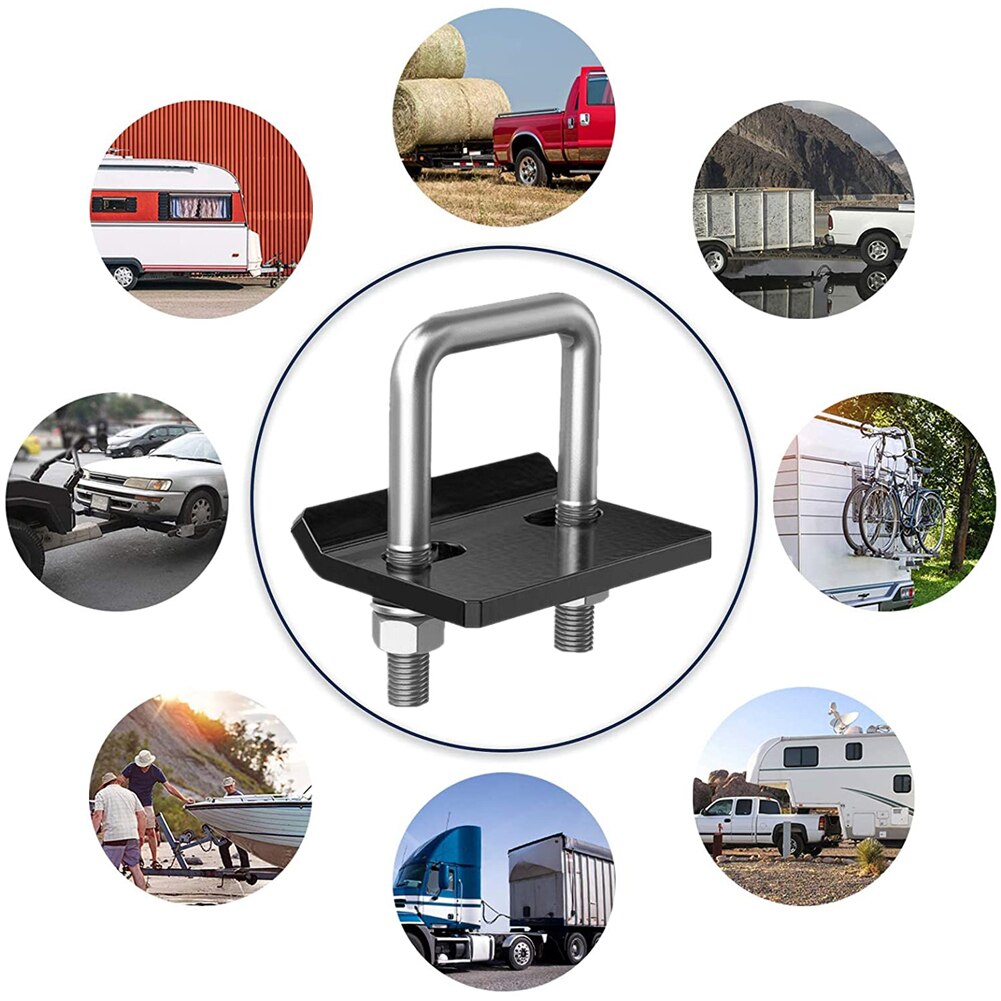 Anti Rattle Stabilizer U Bolt Hitch Tightener Lock Down Tow Bar Clamp Trailer RV Compatible With A Variety Of Tow/carry Vehicles