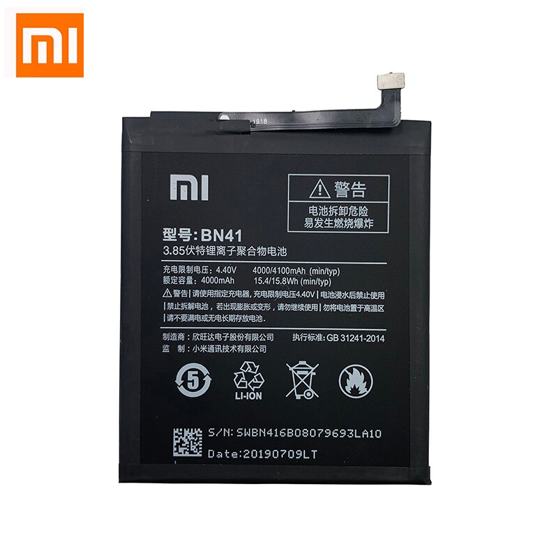 XiaoMi Telefon Batterie Redmi Hongmi Hinweis 3 3S 4 4A 4X 5 5A 5X 6 6 7 7A Gehen pro Plus A2 Lite BN41 BN31 BM47 Ersatz Batterien