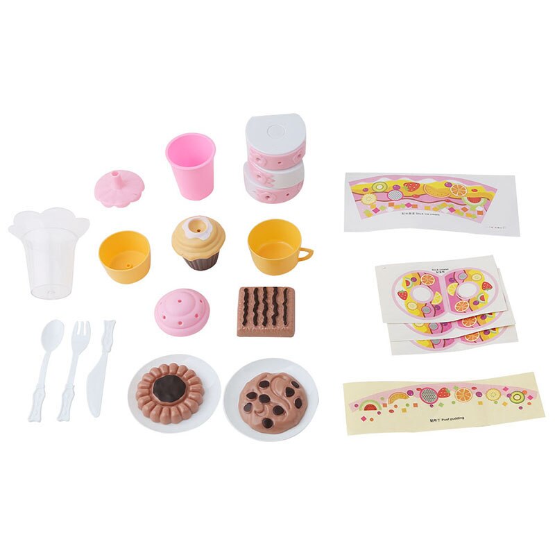 38-75pcs Kitchen Toys Pretend Play Cutting Birthday Cake Food Eat Toys Early Educational Baby Play Games SA978293