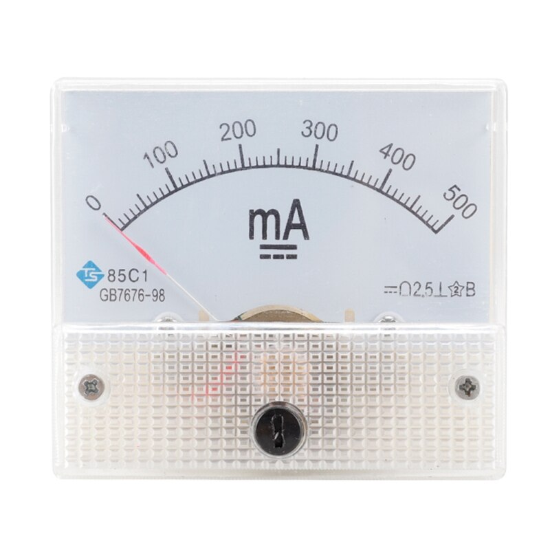 Ammeter Mechanical Pointer Type Analog Current Panel Meter Current Meter 85C1 L9CE: 500MA