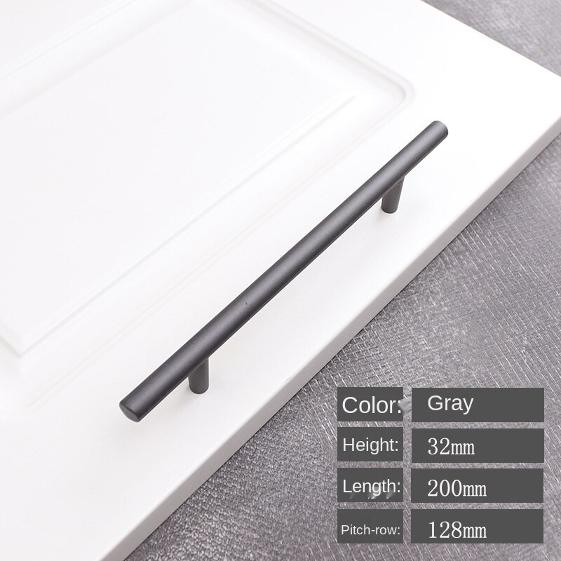 Gray modern simple style handle clothes cabinet do... – Vicedeal