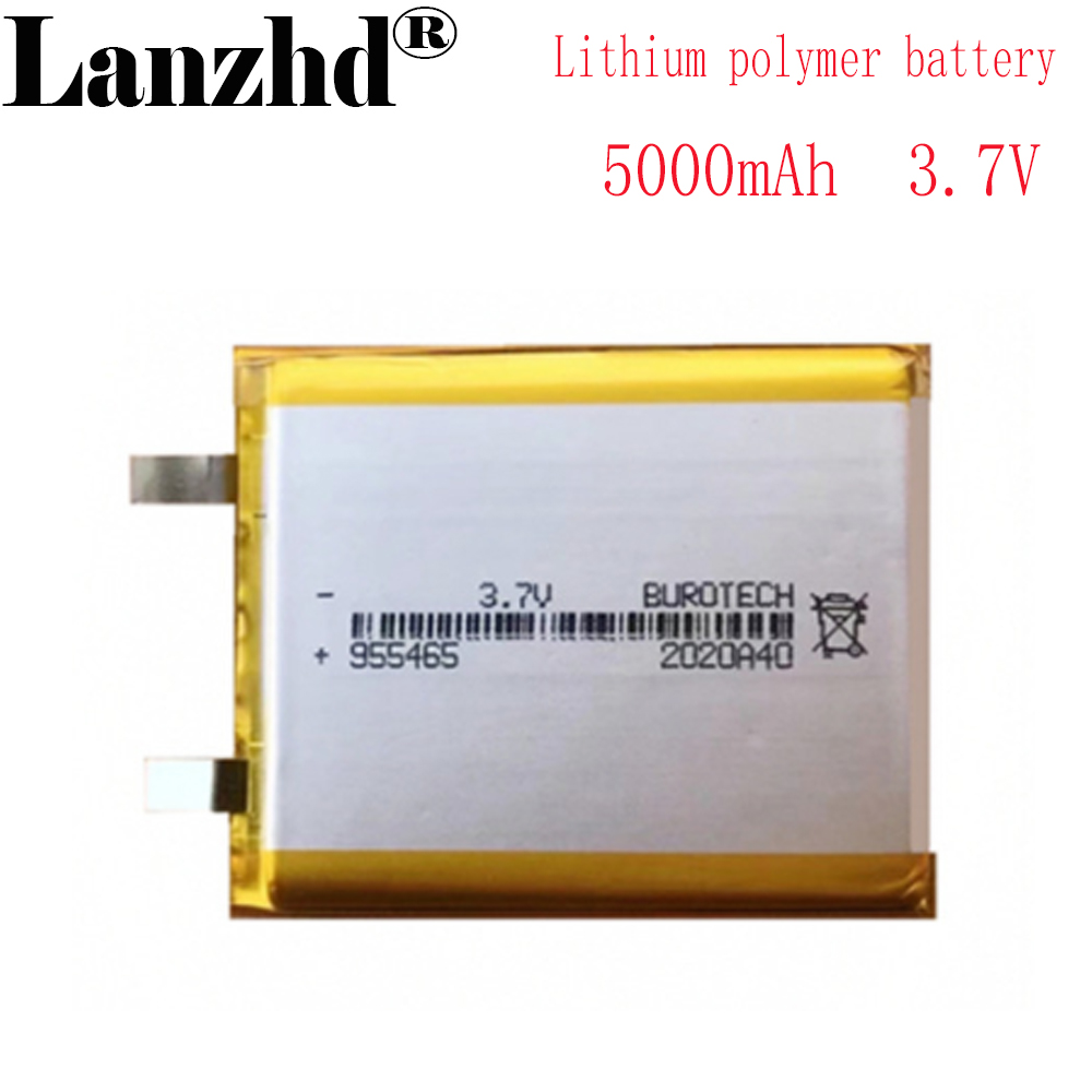 1–10 Stück 3,7 V Lithium-Polymer 5000 mAh 955465 Weicher Akku für Power Bank Bluetooth-Lautsprecher, Tablet-DVD-Akku