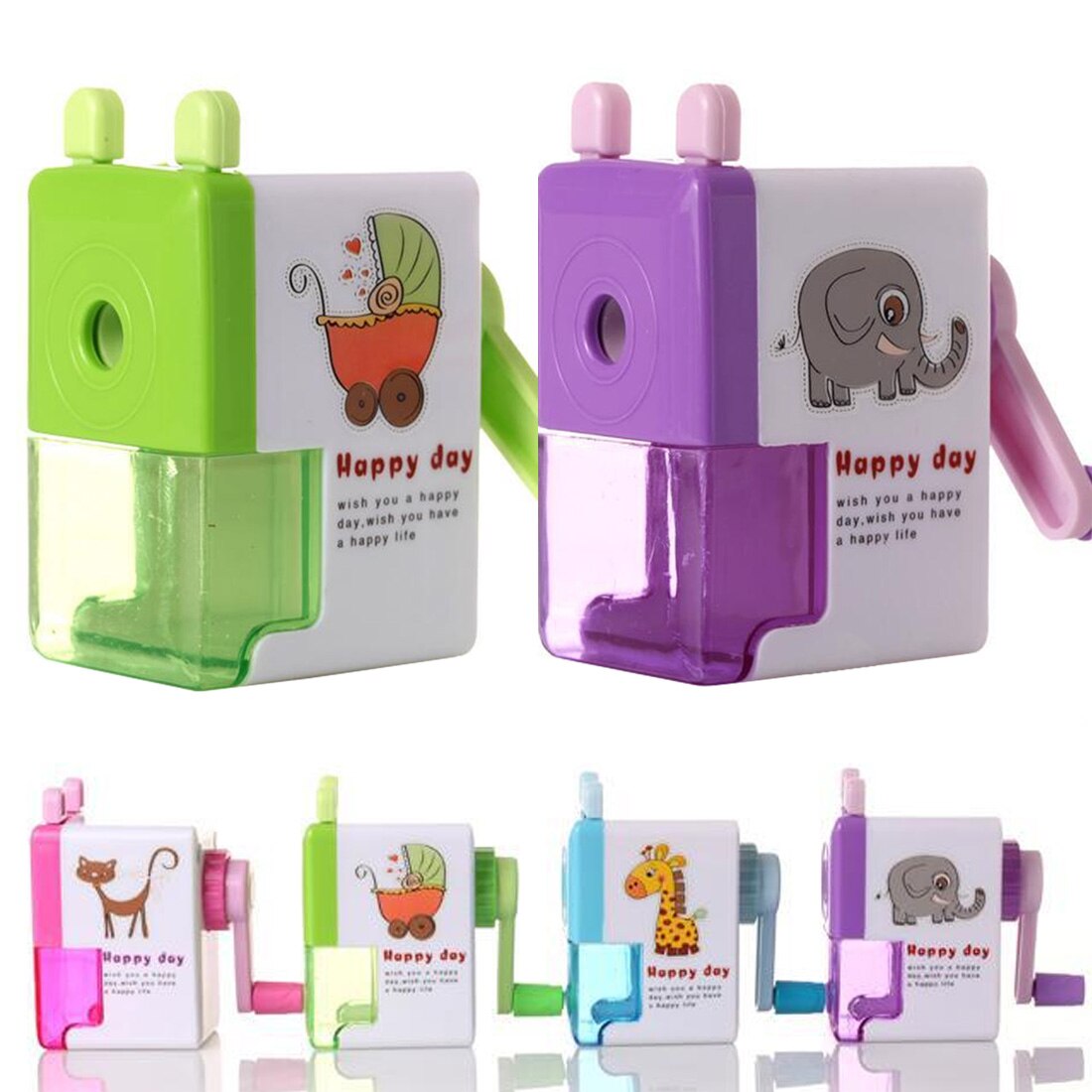 FangNymph-Sacapuntas con de dibujos animados para niños, material escolar y de papelería para la Oficina