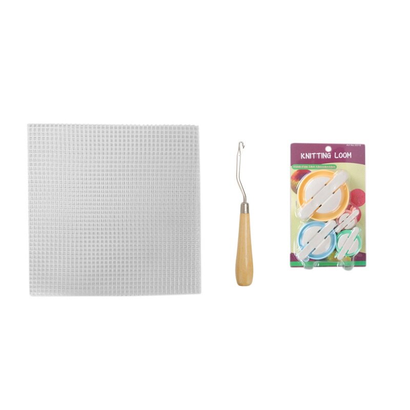 DIY Kit Tool For Tapestry Carpet Rug Making Embroidery Crafts Rug Hooking Mesh Canvas Wooden Bent Latch Hook