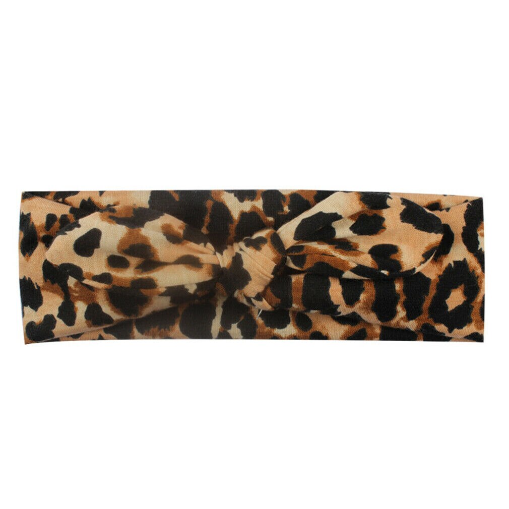 Accesorios para niños, niñas bebé niño pequeño turbante de leopardo extraíble con lazo anudado, sombrero, sombrero, banda para el pelo, diadema, para bebés,: A
