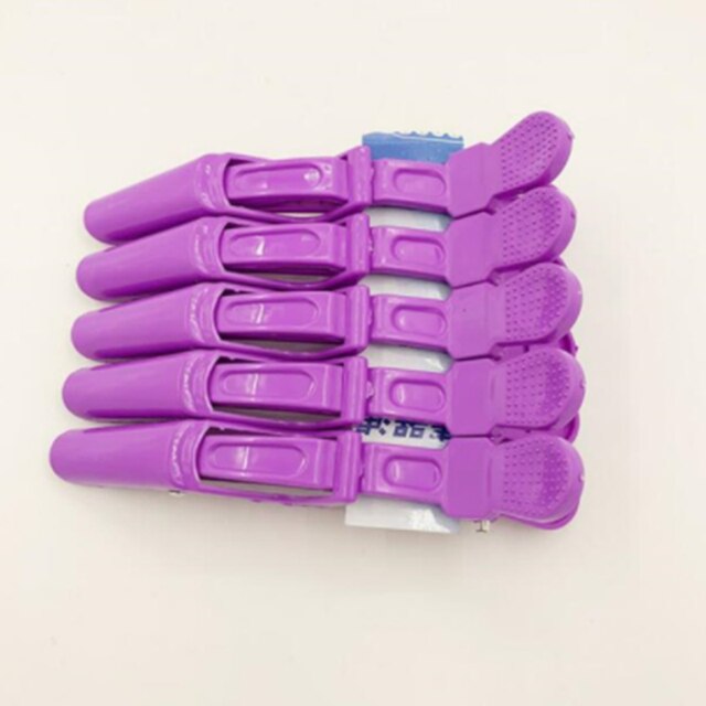 5 stks/partij Plastic Haar Clip Kappers Klemmen Klauw Sectie Alligator Clips Kapper Voor Salon Styling Haaraccessoires Haarspeld: Ivoor