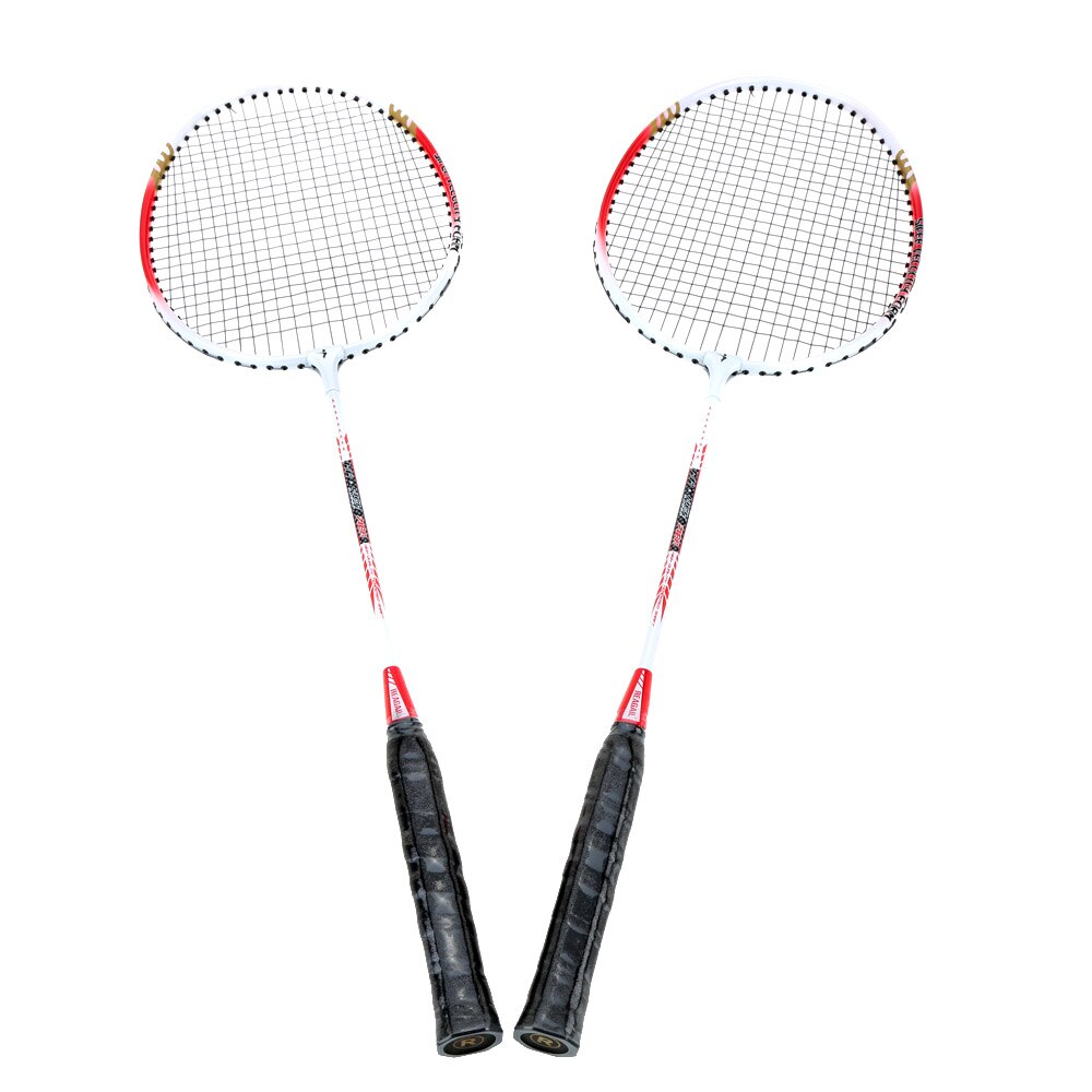 Leve e Durável Da Liga de Alumínio Conjunto Badminton 2 Pçs/set Formação Raquete de Badminton Racquet com Carry Bag Equipamento de Esporte: Vermelho