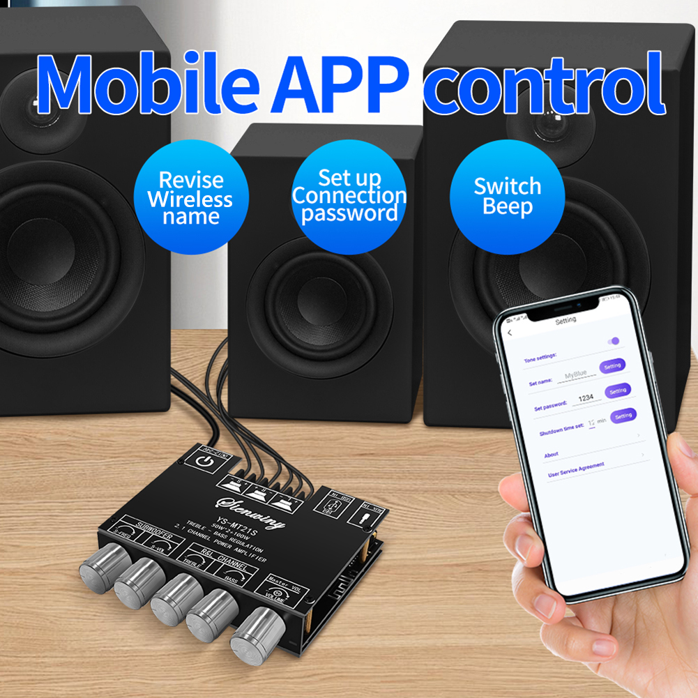 ZK-MT21 Subwoofer digitale Leistungs verstärker platine Aux 12V 24V 2,1 Kanal Stereo verstärker modul 50 wx2 100W Bluetooth 5,0 Bass verstärker