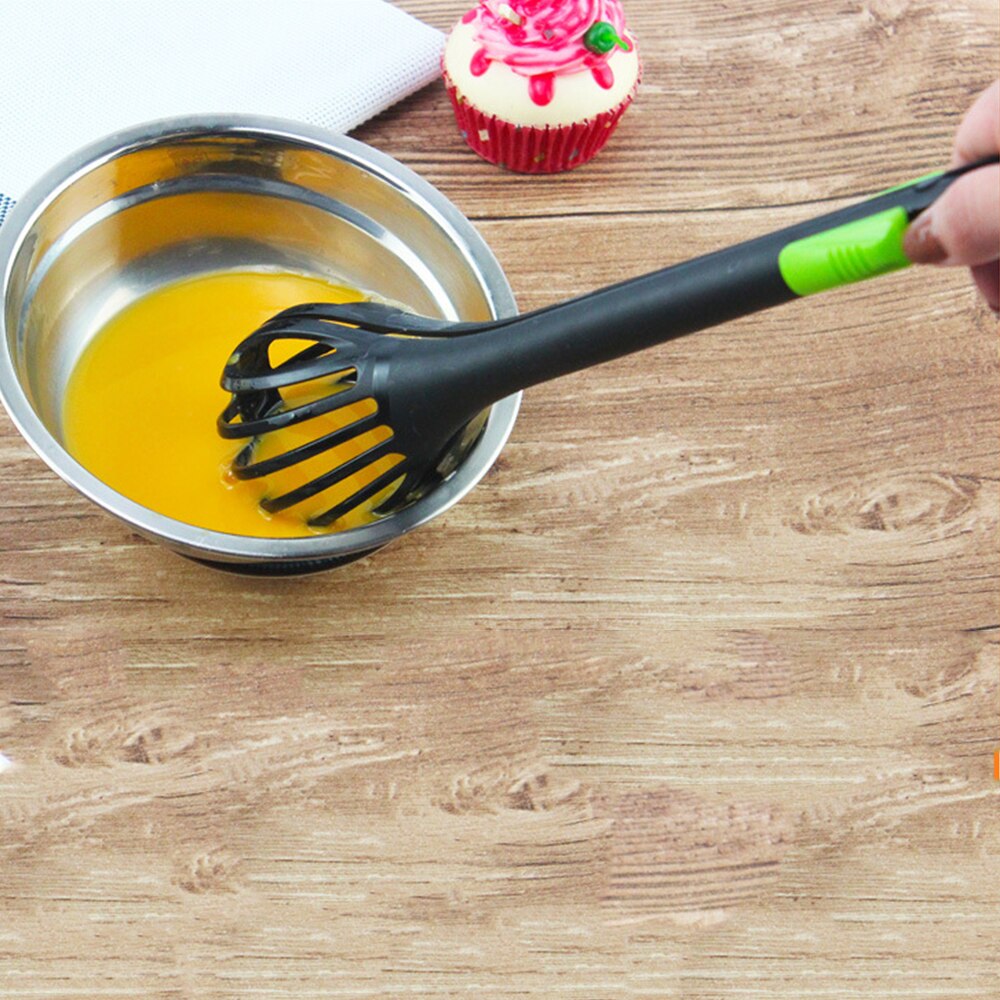 Batidor de huevos multifuncional, pinzas de nailon para alimentos, batidor Manual de huevos, Pasta, cuchara de espagueti, utensilio de cocina, mezclador, herramientas creativas para ensaladas,