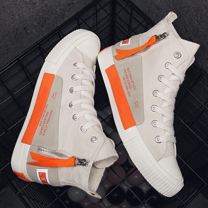 Heren high top herfst winter canvas sneakers mannelijke gevulkaniseerde schoenen casual schoenen comfortabele kleurrijke flats zapatillas