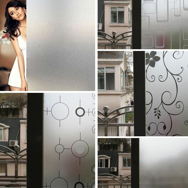 PVC Frosted Sticker Glass Door Stickers Snow Flower Privacy Shower Screen Window Cover Self Adhesive Film Sticker