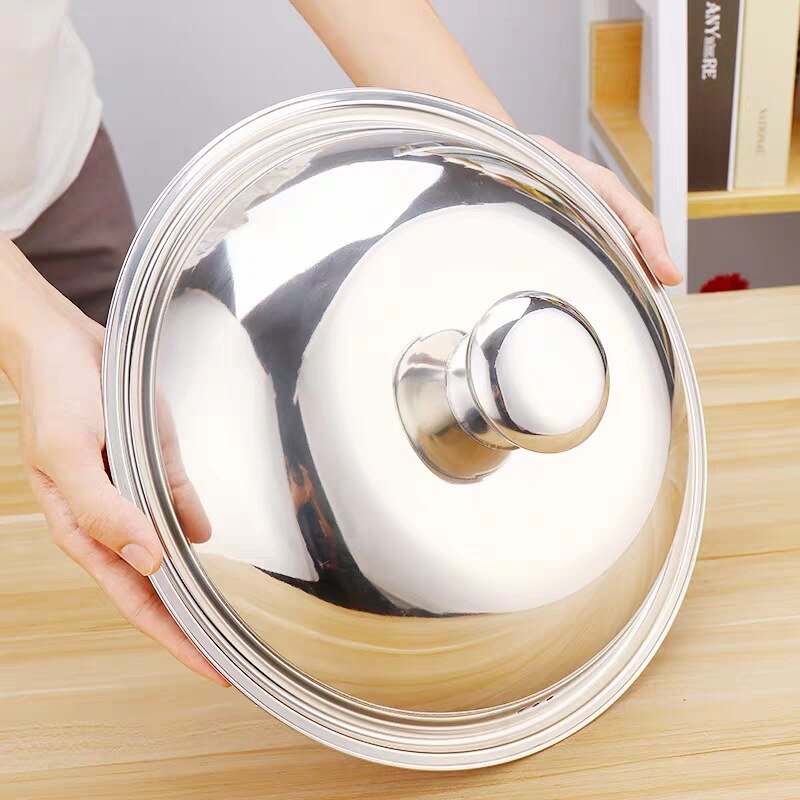 36cm Stainless Steel Frying Pan with Lid Pot Lid Wok Pan Lid Cover for Frying Pan Covers Kitchen Accessories Cast Iron Pot Cover: 30cm / B