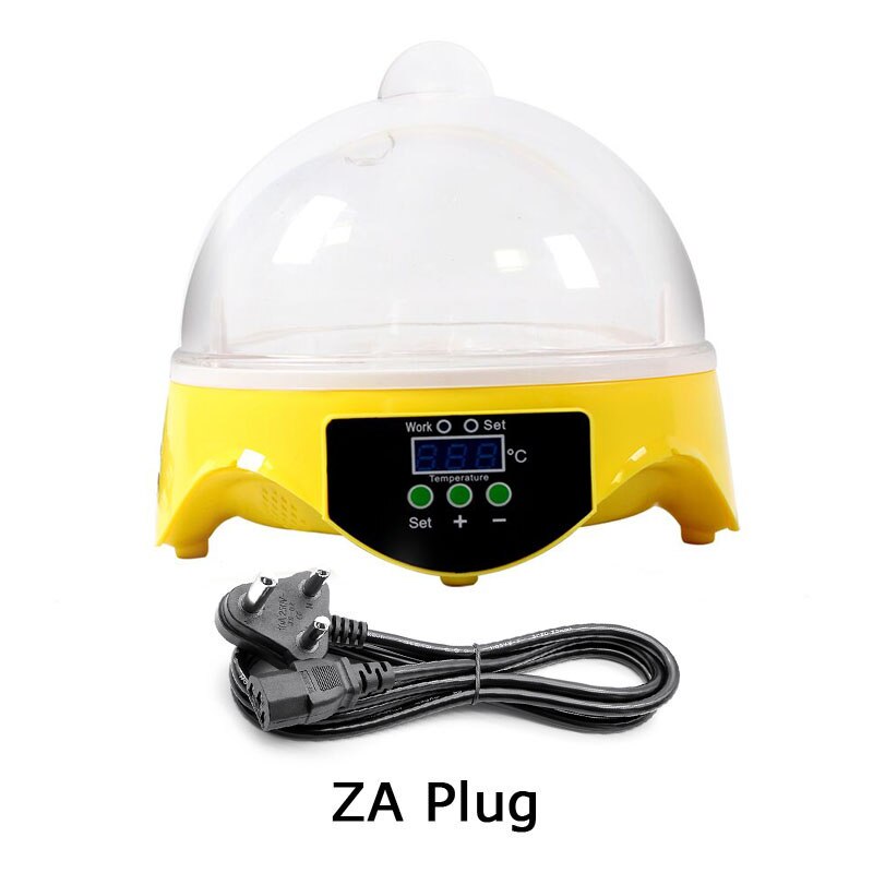 Mini 7 æg rugemaskine fjerkræ rugeri maskine automatisk ruger digital temperatur kontrol luge til kylling and fugle vagtler: Za-stik / 110v