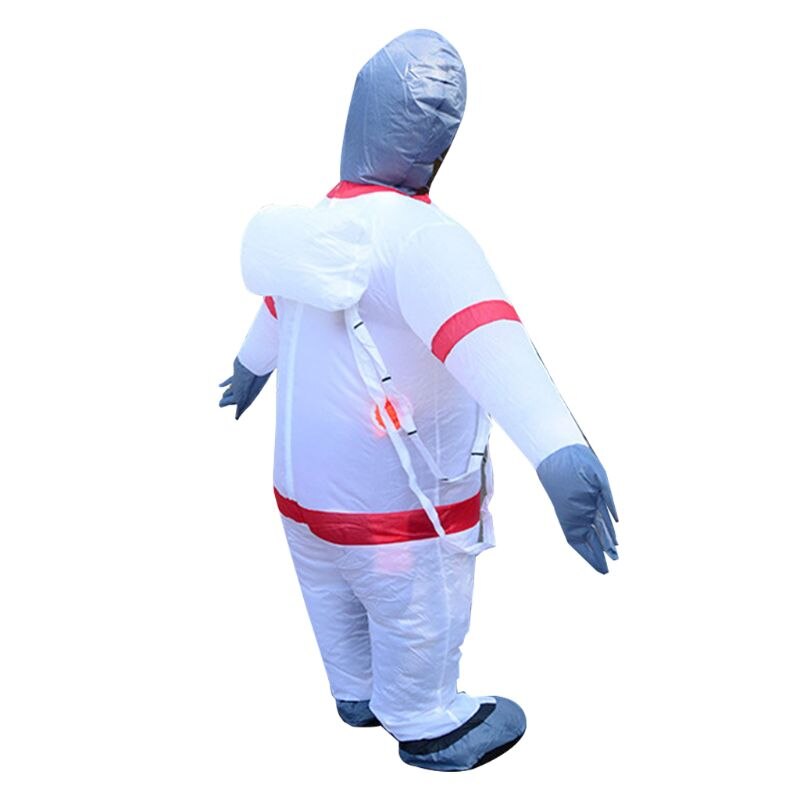 Volwassen Astronaut Kostuum Grappige Opblaasbare Blow Up Dragen Rit Op Outfit Vet Pak Halloween Cartoon Accessoires