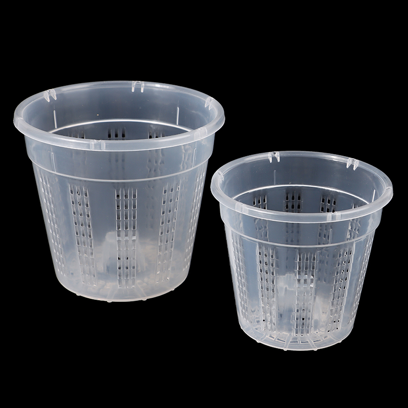 Household Garden Planter Hollow Drainage Pots With Holes Transparent Orchid Baskets Plastic Breathable Flower Pot Accessories