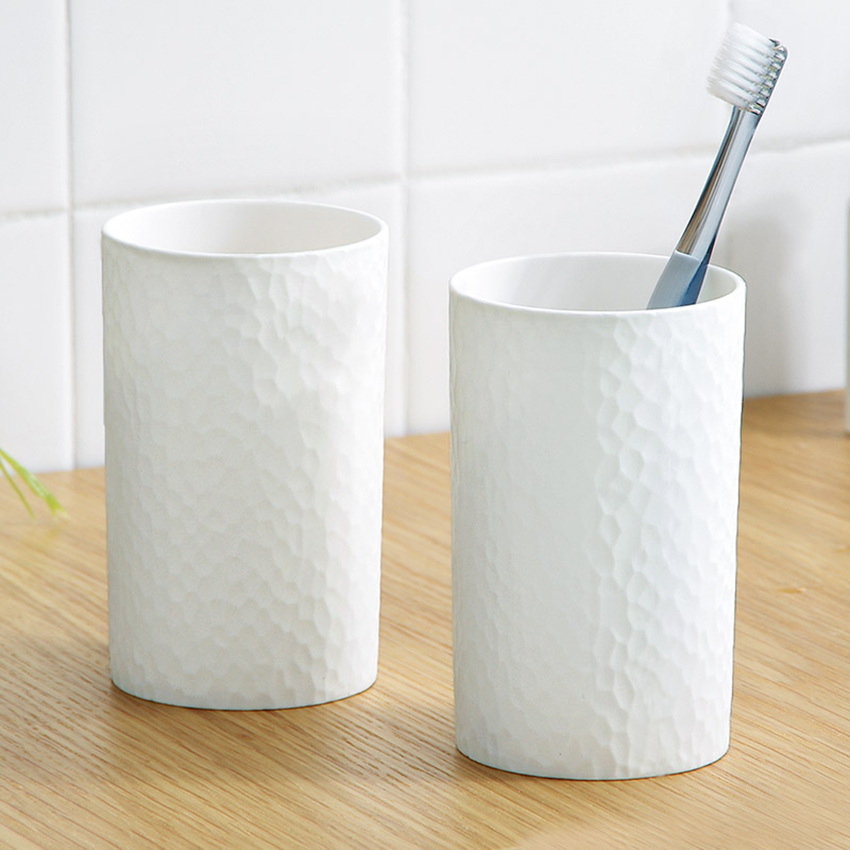 1 PC 300 ml plastic Japanse stijl Dikke Ronde Cups Tandenborstelhouder Cup PP Spoelen Cup Wassen Tand Mok badkamer Sets