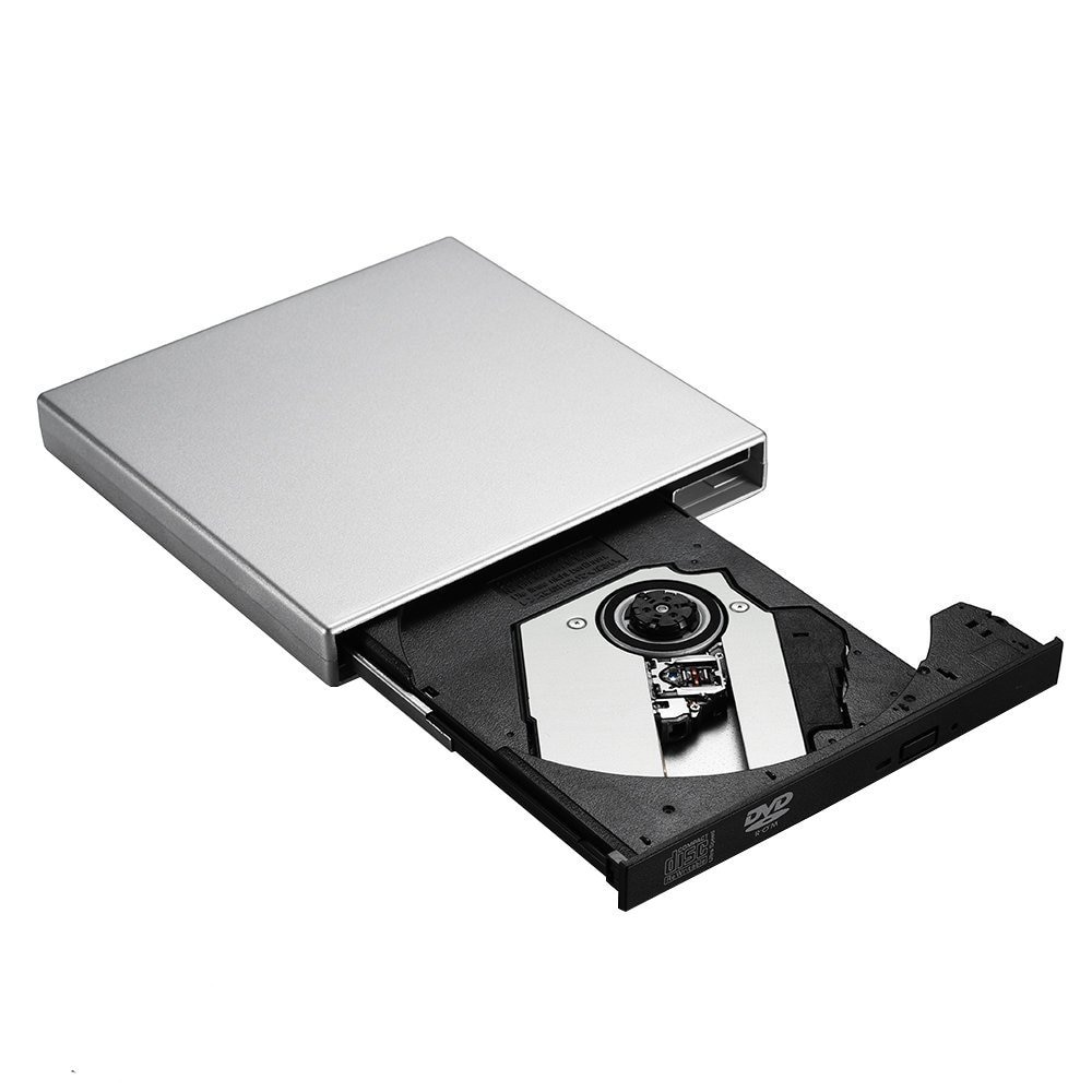 Unidad de DVD externa Unidad óptica USB 2,0 reproductor de CD ROM quemador de CD-RW lector grabadora portátil Windows PC