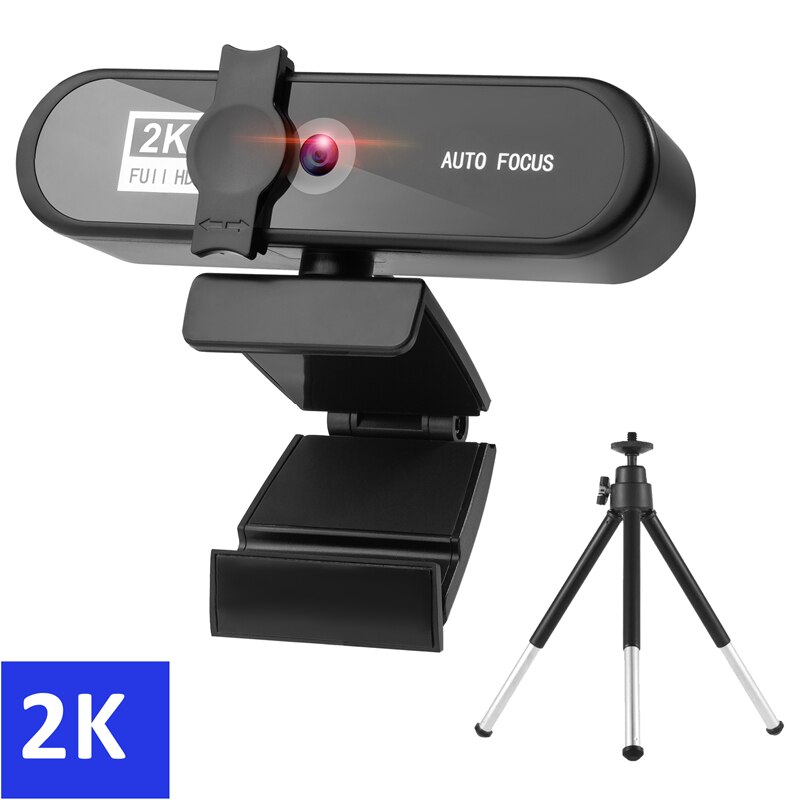 Full HD Webcam 4K 8MP Webcam For PC Computer Laptop Autofocus 1080P Webcam With Microphone Lens Cover Desk Stand: 2K Webcam