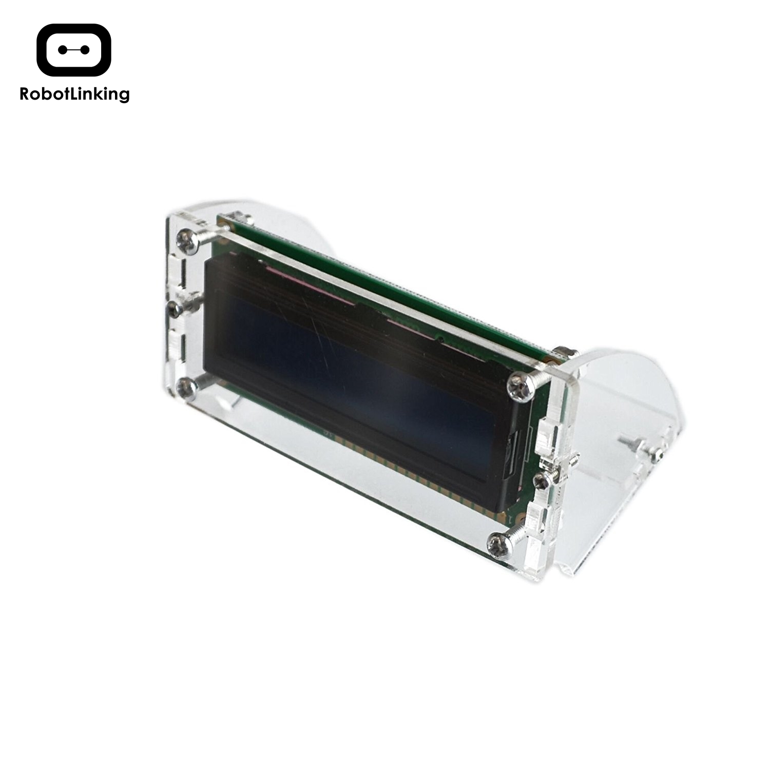 LCD Module Display Monitor 1602 5V Blauw Scherm En Wit Code Met Acryl Case Houder