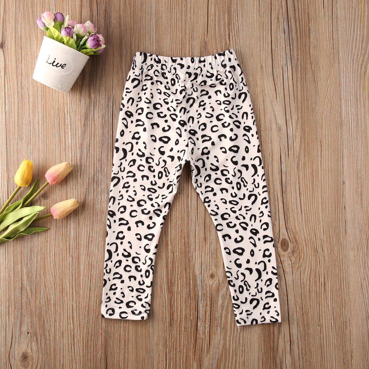 AA 2020 Del Bambino di Modo Dei Pantaloni Della Ragazza Della Stampa Del Leopardo Delle Ghette Dei Bambini Pantaloni Casual Delle Ragazze Pantaloni di Cotone