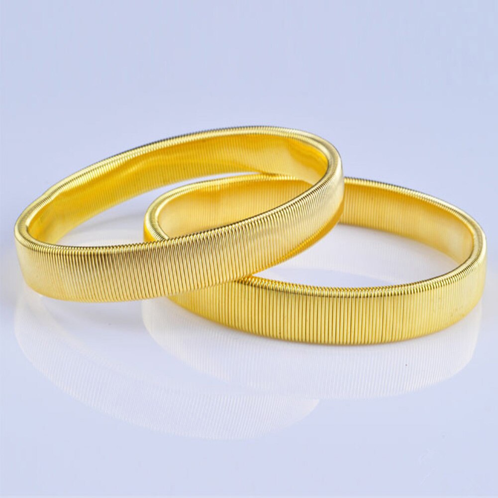 Metal Solid Color Unisex Spring Cuff Armband Men Ladies Shirt Sleeve Holders Metal Arm Bands Hold Ups Garter Elasticated Band