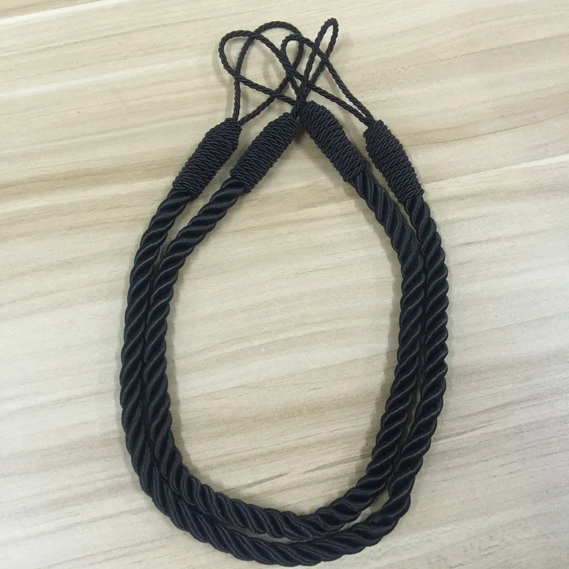 Attaches pour rideaux, support de sangle noué, accessoires décoratifs, document solide, 2 pièces/lot