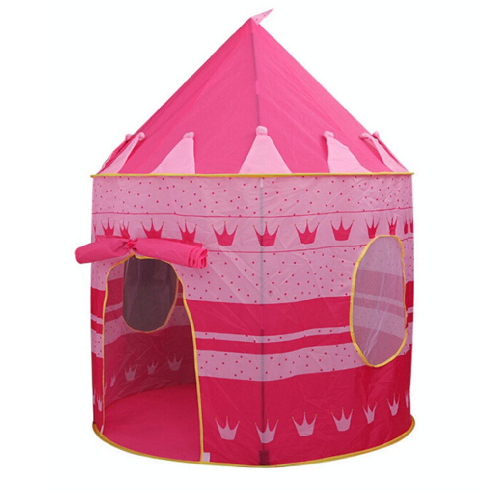 Spielen Zelt Tragbare Faltbare Tipi Prinz Falten Zelt freundlicher Junge Cubby Spielhaus freundlicher draussen Spielzeug Zelte Schloss: Rosa