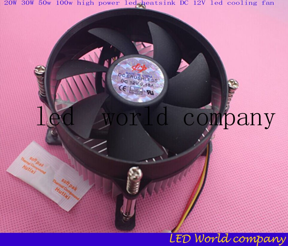 20 w 30 w 50 w 100 w high power led heatsink DC 12 v led koelventilator led high power LED lamp radiator 1 stks/partij