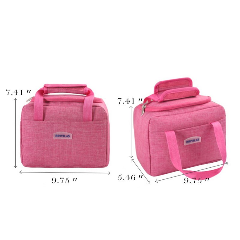 Tragbare Lunch Box Für Frauen Handtaschen Solide Kühler Picknick Taschen Isolierte Thermische Mittagessen Taschen Kinder Schule Lebensmittel Lagerung Tasche