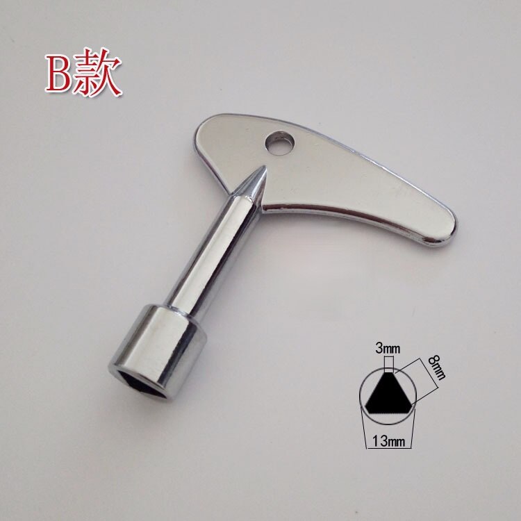 Triangle Key Lock Elevator Key Door Multifunction Electric Cabinet Keys Universal Key: suoju01hj-57x63mm
