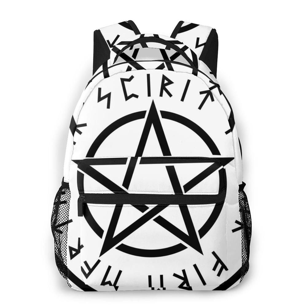 Backpack Casual Travel Bag Pentagram Print School Bag Shoulder Bag For Man Woman Bagpack: colour4