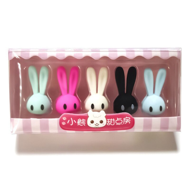 Dessert Erasers Set Mini Rabbit Lollipop Icecream Popsicle Donuts Rubber Pencil Eraser for Kids Funny School Student 4pcs: 5