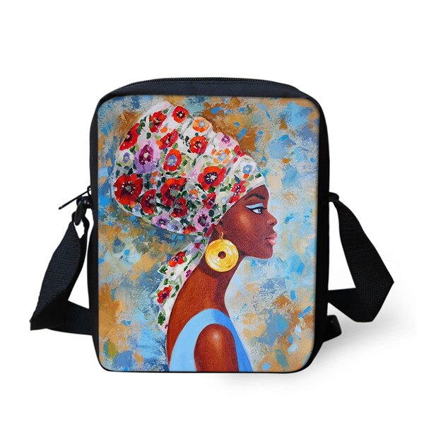 Thikin Cool afro-américaine noir filles sac à bandoulière sac à bandoulière pour filles téléphone sac sacs à provisions Mochila Infantil: CDZHL638E