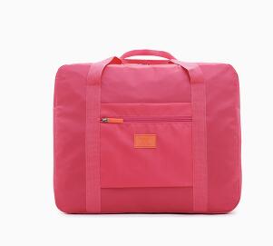 Sacchetto di Nylon impermeabile Donne Borsa Da Viaggio Pieghevole Bagaglio di Grande Capacità Week-End Travelbags Organizzatore Cubetti di Imballaggio Unisex T700: rose red