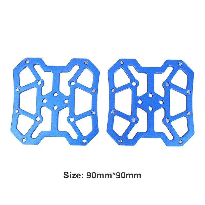 2pcs Aluminum Alloy Bicycle Clipless Pedal Platform Adapters for SPD KEO Pedals MTB Mountain Road Bike Accessories: Blue